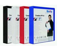 10 x Biella Classeur de présentation 4 anneaux 25 mm Blanc A4 Dossier