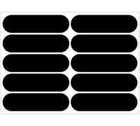10 X Black Retro Reflective Stickers For Night Visibility Motorcycle Helmet Bicycle Scooter Stroller