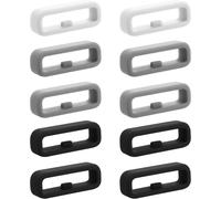 10 X Buckle For 20 Mm Smartwatch Strap (Universal) Watch Loop - Silicone Fitness Tracker Bracelet Buckle ¿ Multi-Coloured