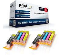 10 x Cartouches d'encre Compatibles pour Canon Pixma MG 6850 Pixma MG 6850 Series Pixma MG 6851 Pixma MG 6852 PGI 570 CLI 571 PBK BK C M Y - Office Print Serie