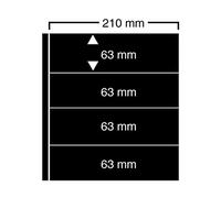'10 x Coffre-fort 424 un teckblätter Compact DIN A4 Noir "Clipfix - avec bandes 4 colliers de serrage 63 x 210 mm en verre transparent - pour tous les Safe compact Classeur à anneaux A4-480-481-4880-5100-5440 - ---- Idéal pour les blocs & timbres & marque rouler & billets & Notgeldscheine & Ü EI série zettel beipa ckzette lusw.