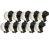10 x DK-22214 (12mm x 30.48m) Papier étiquettes Continues Compatible pour Brother P-Touch QL-500 QL-550 QL-560 QL-570 QL-700 QL-710W QL-720NW QL-800 QL-810W QL-820NWB QL-1050 QL-1100 QL-1110NWB