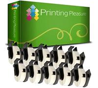 10 x DK11204 Étiquettes pour Brother P-Touch QL-500 QL-500BW QL-550 QL-570 QL-700 QL-720NW QL-800 QL-810W QL-820NWB QL-1050 QL-1060N QL-1100 QL-1110NWB | 17mm x 54mm | 400 Étiquettes par Rouleau