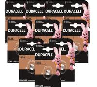 10 X Duracell Long Life Pile Bouton CR 1616 3V Lithium 1 Paquet Métallique