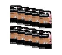 10 X Duracell LR 43 Extra Life Alkaline 2 Pièces