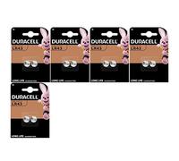 10 x Duracell LR43 186 V12GA (5 ampoules de 2 batteries) 10 piles