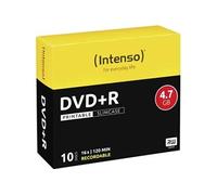 - 10 x DVD+R - 4.7 Go 16x - surface imprimable par jet d'encre - boîtier CD étroit