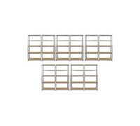 Monster Racking - 10 Rayonnages en Acier Galvanisé Galwix, 175kg/étagère, 90cm x 30cm x 180cm