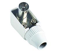 10 X FICHE / PRISE TV COAXIALE CARREE Ø mm 9,5 - blister