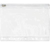 10 x FolderSys à fermeture zip sac 210 x 156 mm (pas A5 feuilles) PVC avec perforation clair