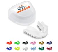 10 x GAME GUARD - Protège-dents pour la boxe, le rugby, le hockey, le karaté et le taekwondo/protège dent pour adultes de 13 ans et plus.- Protégez vos dents et vos gencives (Transparent)