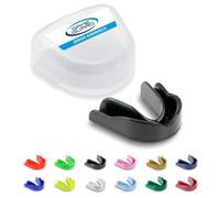 10 x GAME GUARD - Protège-dents pour la boxe, le rugby, le hockey, le karaté et le taekwondo/Protège-dents pour enfants de 8 ans et plus. Homologué CE - Protégez vos dents et vos gencives (Noir)