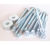 10 x goujons d'ancrage M16 238/340 mm construction bois DIN 7094 chevilles pour