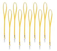 10 x Lanyard jaune tour de cou pour clés avec mousqueton pour porte-cartes d’identité Badge nominatif ou clé