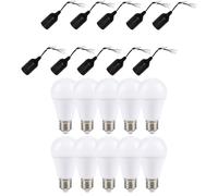 10 X LED A60 13W= 100W E27 Mat 1270lm Blanc Chaud + Modèle de Construction E27