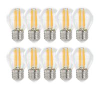 10 X LED Filament Lampes Gouttes Boules 6W E27 Clair 540lm Extra Chaude 1800K