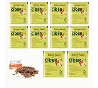10 x Levure de Cidre Français 8g/25L + Copeaux de Chêne Français 20g - Levure pour la Fermentation du Cidre, Levure pour Pomme et Poire, Levure de Vin