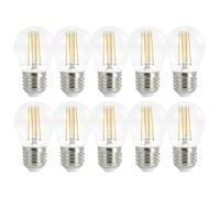 10 X LightMe Ampoule LED Filament Goutte 4,5W 40W E27 Transparent 500lm 4000K
