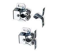 10 x Loqueteau à Billes Double réglable en Acier incl. Contre-Plaque Loqueteau de Meuble Loqueteau pour Porte de Meubles