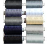 10 x Lune Polyester bobines fils à coudre sur de couches 1000 m 120 de