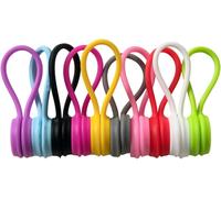 10 x Magnetic Cable Clips Reusable Reusable USB Cable Manager for Office School Home (Various Colours)