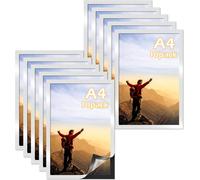 10 X Magnetic Display Frame,A4 Pocket Sticker Document Holder Wall Door Frames Poster A4 Magnetic Photo Frame For Posters,Documents,Photos