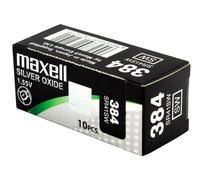 10 X Maxell 384 Piles Batteries Boîte Sans Mercure Oxyde Argent SR41SW 1.55V
