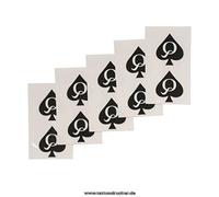 10 x Mini Reine de Pique Logo Tattoo - Tatouage Hotwife - Mini Queen of Spades Tattoo (10)