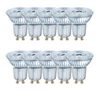 10 X Osram LED Étoiles PAR16 Verre Réflecteur 4,3W = 50W GU10 350lm Chaude 2700K