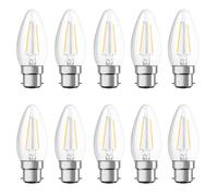 10 X Osram LED Filament Bougies 2,5W = 25Watt B22d Clair 250lm FS Chaude 2700K