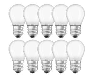 10 X Osram LED Filament Classique Gouttes 4W = 40W E27 Mat 470lm Blanc Neutre