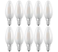 10 X Osram LED Filament Lampes Bougies 2,5W = 25W E14 Mat 250lm Blanc Chaud
