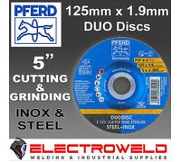 10 x PFERD DuoDisc 125mm 5" Disques de meulage de coupe Meuleuse à meule en...