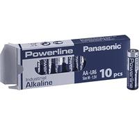 10 x Piles AA LR6 alcalines Panasonic Powerline Industrial 1 x 10 Pack