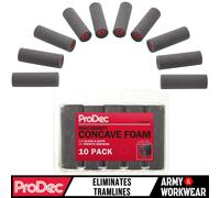 10 X ProDec Concave Haute Densité Mousse 10.2cm Mini Rouleaux Brillant, Satin ,