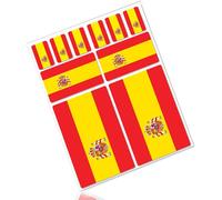 10 X Pvc Stickers For Car / Motorcycle National Flag Spanish Spanish Flag D 20