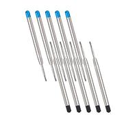 10 x recharges pour stylos à bille, Mines de rechange pour stylos à bille en métal pour format G2, Mines compatibles Parker pour stylos à bille, Couleur d'écriture 5xBleu+5xNoir