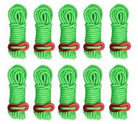 10 X Reflective Ropes For Tent Guylines, 4 Mm Lightweight Camping Rope For Tent 4 M Long Tent Guide Line Cord With Tension Adjuster
