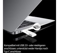 10 x Rotate Metal High Speed USB 2.0 Flash Drive Memory Stick (White)