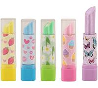 10 X Rouge à lèvres GOMME / caoutchoucs FILLES FÊTE accessoires - Assortiment de couleurs