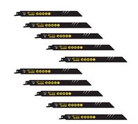 10 x SabreCut SCRS1122BF_10 225mm 14 TPI S1122BF Lames de scie sabre alternative pour coupe rapide du bois et du métal compatibles avec Bosch Dewalt Makita et bien d'autres