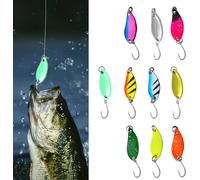 10 X Spoons Fishing Trout Spoons,Waving Spoons 3 Cm,Artificial Metal Fishing Bait,Fishing Lures Trout Pike Salmon For Freshwater And Sea Fishing (2.5g)