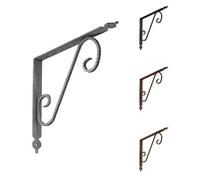 10 X SUPPORT D eTAGERE MARTELe TOSCANIA cm 23 x 17,5 or martele. charge.50 kg