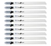 10 x T301CD Jigsaw Blades 116mm High Quality Steel T Blade for Wood PVC Plastic Straight and Curved Cut Long Life Compatible with Most Jigsaw on the Market