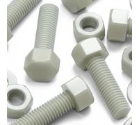 10 x tête en super nylon, Hexagonale renforcé de fibre de verre, M12 x 40mm, écrous et boulons en plastique, rondelles