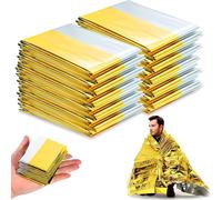 10 X Thermal Emergency Insulating Blankets (210 X 160 Cm)-First Aid,Camping,Hiking,Car,Emergency Blanket For Outdoors