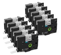 10 x Unistar Ruban Cassette Compatible pour Brother P-touch Ruban TZe-231 TZe 12mm 0.47 Noir sur Blanc Recharge pour Brother Ptouch Étiqueteuse PT-1000 H107B D210 H100LB H110 1010 1280