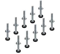 10 x Vis de Réglage M8 x 70 mm avec Écrou à Griffes Capacité de Charge : jusqu‘à 300 kg Vis d’Ajustage Écrou de Réglage