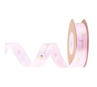 10 Yard Bouquet Decoration Thank You Letter Ribbon Love Heart DIY Bowknot Cake Packaging Box Wrapping(Pink)