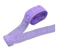 10 Yards Beautiful Lace Ribbon Tape 40MM Trim DIY Embroidered For Sewing Decoration Fabric(Purple)